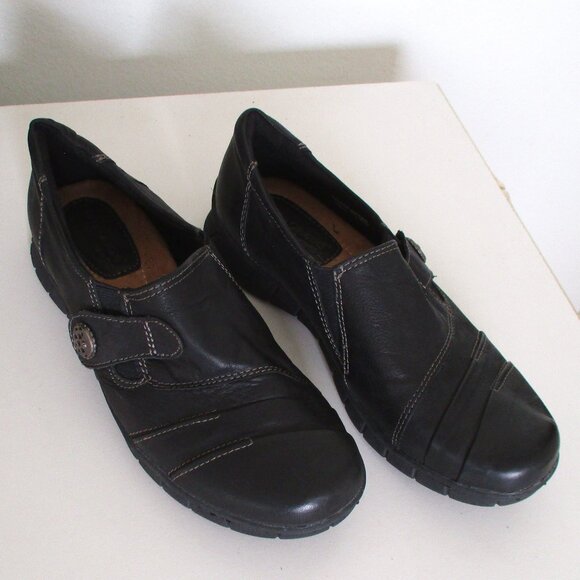 Earth Origins "Naya" Womens Black Leather Casual Flat Loafer NWOB - Size 8.5M - Picture 2 of 9